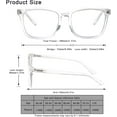 thumbnail image 2 of 2-Pack Progressive Multifocal Computer Glasses Women Men Blue Light Blocking Reading Glasses Spring Hinge Readers (2 Transparent, 1.5), 2 of 7