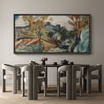 thumbnail image 6 of Large Framed Canvas Wall Art Abstract Vintage Landscape Print for Living Room Decoration - 60"x30" Black Frame, 6 of 7