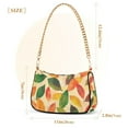 thumbnail image 3 of FORMRS Womens Shoulder Bag with Chain Strap Clutch Purse Cute Tote Handbag, Green Retro Autumn Leaves, 3 of 7