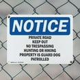 thumbnail image 5 of (2 Pack) Private Road Keep Out No Trespassing Hunting OSHA Notice Sign 14 Inch X 10 Inch Plastic Sign, Weather Resistant, UV Protected for Workplace, Business, and Construction Site,, 5 of 8