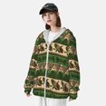 thumbnail image 3 of Rocae Dark Green Vintage Corn Pattern Breathable Sun Protection Hoodie Quick-Dry Lightweight Long Sleeve Hoodie Unisex Running Sports Shirt-X-Large, 3 of 7