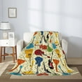 thumbnail image 5 of Throw Blanket for Couch Sofa and Bed, Different Kind Of Guitars Super Soft Plush Throw Blanket, Fuzzy Cuteness Comfy Warm Washable Flannel Blanket & Throws for All Season 50"x40", 5 of 7