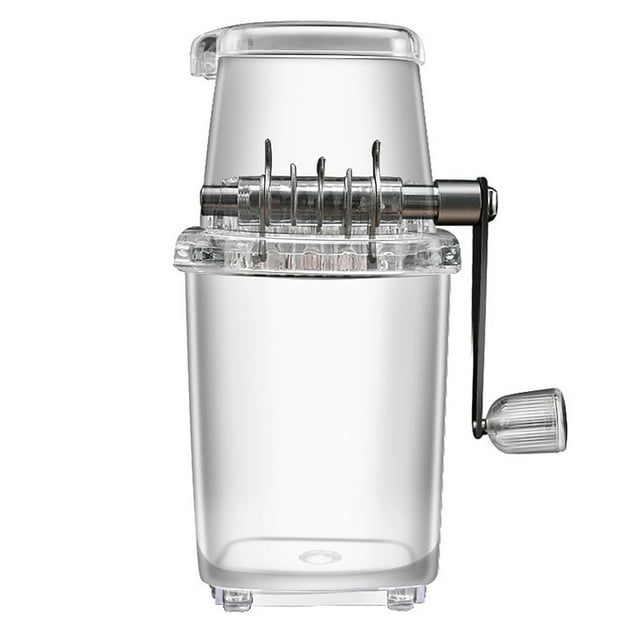 Jovati Household Manual Ice Crusher, Transparent Multi-Purpose Hand Shaved Ice Machine