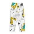thumbnail image 5 of Kll Womens Dinosaur On Excavator Print Pajama Pants Soft Pajama Bottoms For Women Cozy Lounge Pants, 5 of 9