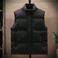 thumbnail image 2 of Christmas Clearance! ZVNAΖH Men's Puffer Vest Button Down Zip Up Winter Outerwear Vests with Pocket Sleeveless Puffy Cropped Vests Stand Collar Vest, 2 of 9