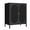 BLACK, variant on 2 Door Accent Cabinet,Metal Storage Cabinet with Adjustable Shelf,Buffet Sideboard for Bed Room,Living Room,Entryway,Hallway,Home,Hotel,Office,Garage,Kitchen,1 Removable Shelf.