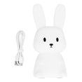 thumbnail image 1 of Lámpara de noche LED USB con forma de conejo, con control táctil que cambia de color, para niños, bebés y adolescentes, color blanco., 1 of 14