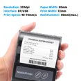 thumbnail image 4 of Printer,Portable Bt Receipt Printer Windows Restaurant Supermarket Kitchen Office Mobile Printer With Battery Support Esc/pos Pos Mobile Printer 80mm Thermal Receipt Restaurant Supermarket Kitchen, 4 of 7