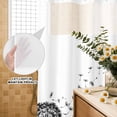 thumbnail image 3 of No Hook Shower Curtain, Dandelion Shower Curtains for Bathroom with See Through Top Window, Black White Modern Country Rustic Plants Waterproof & Washable Bath Curtain Standard 72"x72", 3 of 9