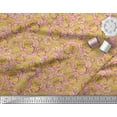 thumbnail image 3 of Soimoi Tissu Crêpe polyester à Pois et Roses Imprimé Floral au Mètre 42 Pouces de Large, 3 of 3