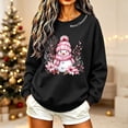thumbnail image 4 of Ichuanyi Women's Crewneck Long Sleeve Christmas Graphic Sweatshirt Cute Christmas Print Casual Pullover Top, 4 of 5