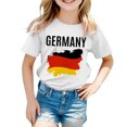 thumbnail image 2 of 2DXuixsh T-Shirt Col Rond pour Filles Manches Courtes Tee Été Sports Ample Décontracté Mignon Imprimé Basique Blanc Taille 160, 2 of 4