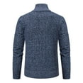 thumbnail image 3 of Yiliang Quarter Zip Sweater for Men Fall and Winter Long Sleeve Warm and Thermal Top Clothes ,Blue,L, 3 of 5
