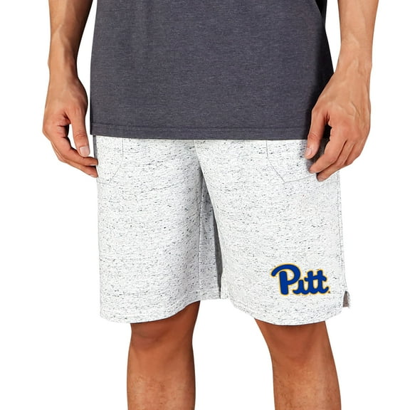 Men's Concepts Sport White/Charcoal Pitt Panthers Throttle Knit Jam Shorts