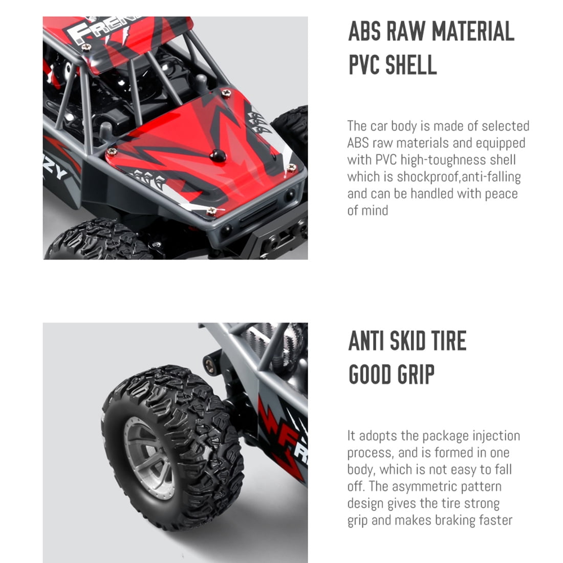 1:32 Scale RC Drift Off-Road Vehicle, 2.4G 4WD High Speed Remote Control Truck, Full-Scale Synchronous Controller, Ready-to-Run Mini Crawler Car for Adults - Red