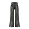 thumbnail image 4 of Guluxicc Women's Linen Pants with Pockets Elastic Waist Wide Leg Casual Trousers for Summer Beach Vacation, 4 of 9