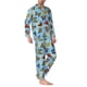 thumbnail image 2 of Balery Multicolored Butterflies Pijama para Hombre de Dos Piezas con Manga Larga, Conjunto de Dormir y Descanso Suave con Bolsillos-Small, 2 of 7