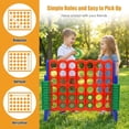 thumbnail image 5 of Redsmile Jumbo 4-to-Score Giant Game Set with 42 Jumbo Rings and Quick-Release Slider-Blue Blue - Outdoor Backyard Lawn Party Game for Kids Adults, 5 of 11
