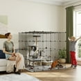 thumbnail image 2 of PawHut Cage pour Chat de 55 Pouces pour l'Intérieur, Parc pour Animaux à 4 Niveaux avec Plateformes, Rampes, 2 of 10