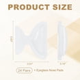 thumbnail image 2 of Uxcell Eyeglass Nose Pads, Soft Silicone Adhesive Anti-Slip Heighten Air Chamber Glasses Grips 0.14" & 24 Pairs & Silicone & Clear-Fitting for Eyeglasses/Sunglasses, 2 of 7