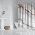 thumbnail image 2 of White Rose Gold Marble Shower Curtain 84"x72" ,Bathroom Decorative Shower Curtains Set with 12 Hooks,Modern Waterproof Washable Shower Curtain, 2 of 6