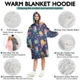 thumbnail image 5 of Wearable Oversized Blanket,Dark Blue Mermaid Princess Pattern Wearable Blanket Hoodie for Adults,Cozy Hooded Blankets with Super Pockets,Super Warm Fuzzy Pullover for Women & Men, 5 of 6