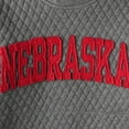 thumbnail image 4 of Women's Pressbox Heather Charcoal Nebraska Huskers Moose Quilted Pullover Sweatshirt, 4 of 4