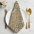 thumbnail image 2 of Traditional Morocco Cloth Napkins, Vintage Abstract Geometric Art Brown Washable and Reusable Dinner Napkins Set of 4, Table Napkin for Kitchen Party Birthday Wedding Hotel Housewarming 20"x20", 2 of 9