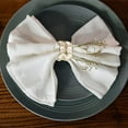 thumbnail image 4 of Sparkly Beads Napkin Rings Handmade Table Dinner Napkin Holders For Wedding Centerpieces Festival Celebration, 4 of 6