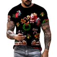 thumbnail image 1 of Camiseta con estampado de Papá Noel para hombre, ropa de moda para fiesta de año nuevo, camisetas de manga corta Harajuku con cuello redondo, camisetas de gran tamaño, 1 of 4