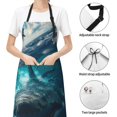 thumbnail image 4 of Kdxio Airplane Shark Apron with Pockets Adjustable Kitchen Aprons for Men Women Waterproof Aprons for Cooking,Drawing,Crafting, Baking Household Cleaning, 4 of 8