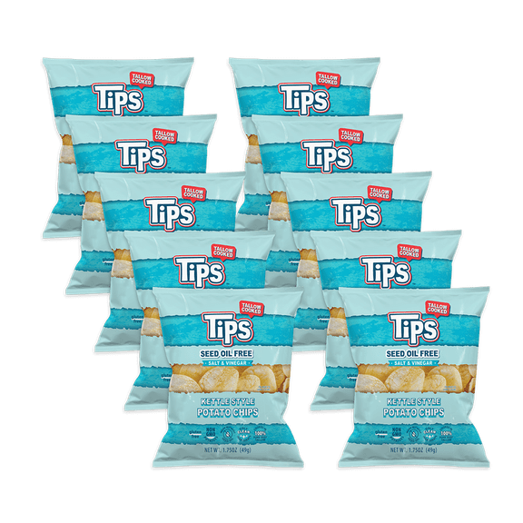 TIPS - Tallow Potato Chips Original - Salt & Vinegar- Snack Size