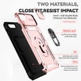 thumbnail image 3 of JTCASES for iPhone 8 Plus/7 Plus Case, Heavy Duty Protection Magnetic Car Mount Rotating Stand [Slide Camera Window] Rugged Shockproof Anti-fall Shell for iPhone 8 Plus/7 Plus, Rosegold, 3 of 8