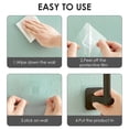 thumbnail image 6 of DODAMOUR 2 Pcs Plastic Curtain Holdbacks for Wall, Self-Adhesive Curtain Hooks Organize and Decorate, L Shape Retractable Curtain Tiebacks Window Treatment (Black), 6 of 6