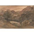 thumbnail image 2 of John Constable 14x11 Black Ornate Wood Framed Double Matted Museum Art Print Titled: Borrowdale- Evening After a Fine Day, 1 October 1806, 2 of 5