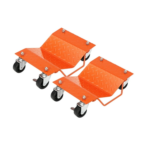 Amkui Heavy Duty Steel Car Mover Dolly, 2/4 Piece Car Wheel Dolly Set, Single 1500lbs Capacity Car Tire Dolly for Moving Cars, Trucks, Trailers, Motorcycles, Boats