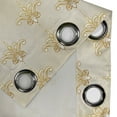thumbnail image 4 of Ambesonne Art Deco Grommet Curtain, Abstract Pattern Floral, 50"x120", Eggshell and Dark Mustard, 4 of 5