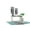 Brown + Engineered Wood + Chrome＋1, variant on DIANJIE Contemporary Transitional Writing Workspace Desk  Brown Engineered Wood Tabletop with Cross Support Chrome Legs