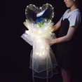 thumbnail image 2 of 1 Set LED Balloon Inflatable DIY Heart-shaped Transparent Valentine's Day LED Luminous Balloon Holiday Supplies -Blue, 2 of 7