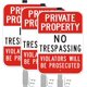 thumbnail image 1 of Sign No Invassing Private Property, 10 x 14 cm, con estaca, paquete de 3, 1 of 8
