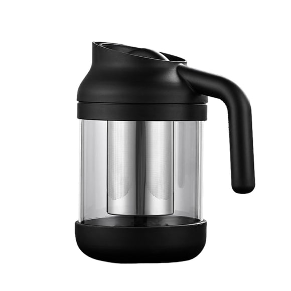 Bearachild Cafetera de té resistente al calor a prueba de fugas sellada reutilizable lavable desmontable antideslizante PP cafetera con asa Teteras 1100ML
