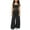 Black, variant on Girl's 2 Piece Set Ruffle Crop Tank Tops with High Waist Wide Leg Pants Elegant Casual Summer Outfits (10-11 Years, White)