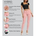 thumbnail image 2 of Hybrid & Company Women's Hyper Ultra Stretch Comfy Skinny Pants,BLUSH 1X, 2 of 8