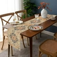 thumbnail image 3 of Boho Red Table Runner,Vintage Elegant Farmhouse Table Center Linen Decor,Country Rustic Farmhouse Magical Fall Kitchen Dining Table Decoration for Home Dining Party Decor 13x48 Inch, 3 of 6