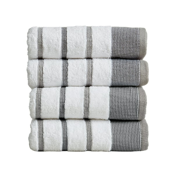 Great Bay Home Cotton Decorative Stripe QuickDry Towel Set (Hand Towel