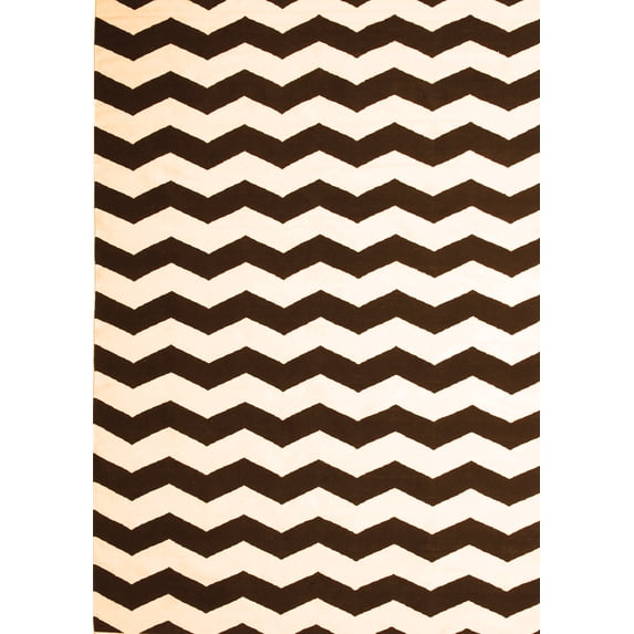 Ahgly Company Indoor Rectangle Abstract Orange Contemporary Area Rugs, 3' x 5'