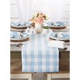 thumbnail image 4 of Light Blue Buffalo Check Table Runner 14x108, 4 of 7