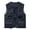 Dark Blue, variant on Outdoor Cargo Jackets for Men's Casual Work Safari Travel Photo Fishing Vest Zip-up Waistcoat Multi Pockets (3X-Large, Khaki)