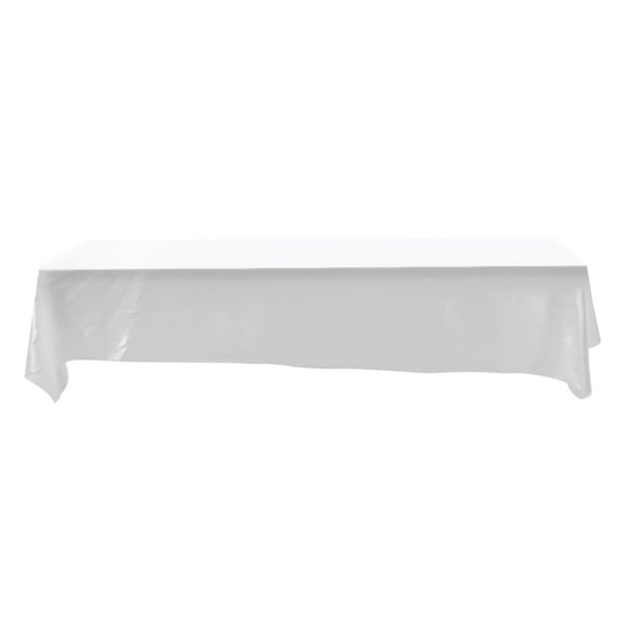 Banquet Nappe, Delaman nappe blanc Rectangle Table Nappe Couverture Résistant Aux Taches De Soirée De Mariage Banquet Décor, 145x320cm, Blanc