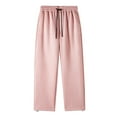 thumbnail image 1 of WEAIXIMIUNG Running Pants Men Men's Casual Pants Solid Color Suede Straight Pants and Pants, 1 of 4